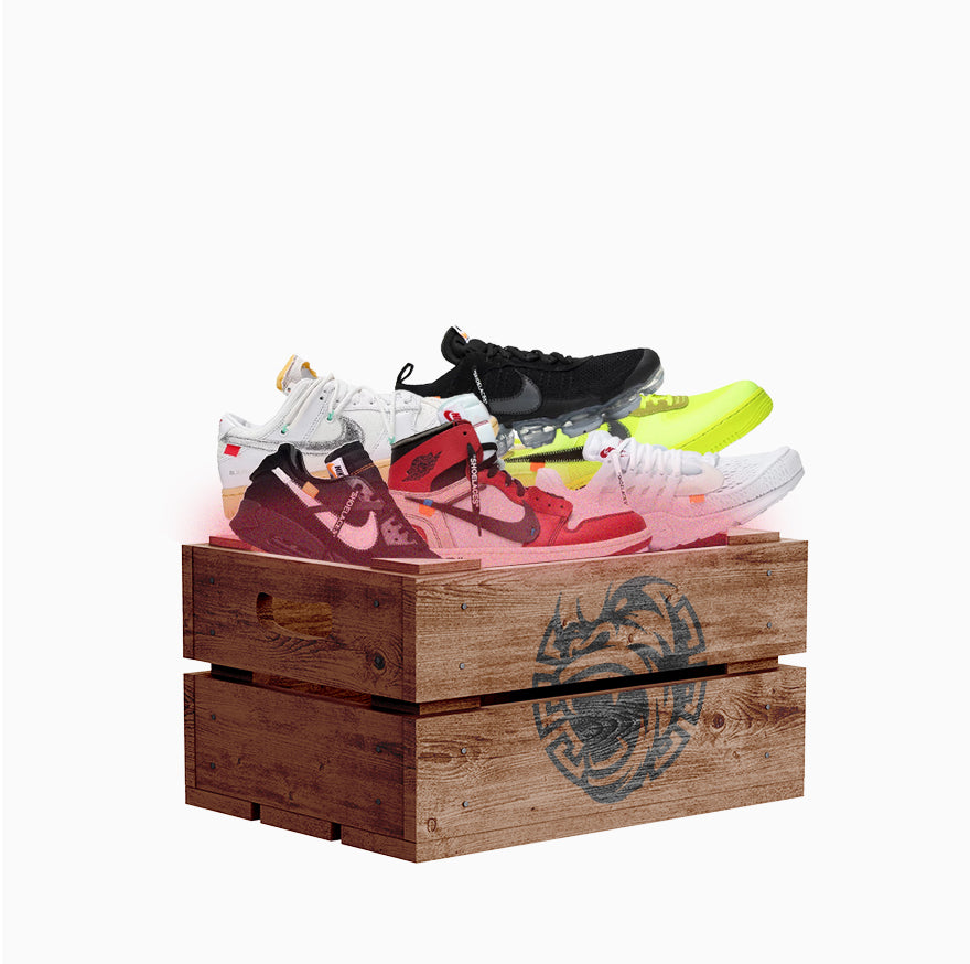mystery box nike x off white