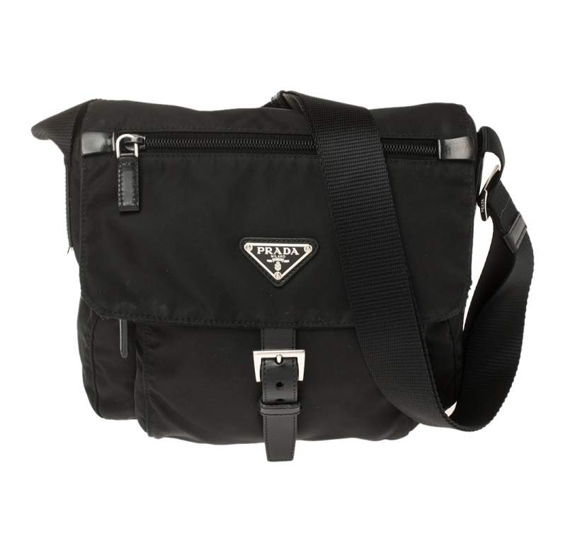 sac messager en nylon Prada