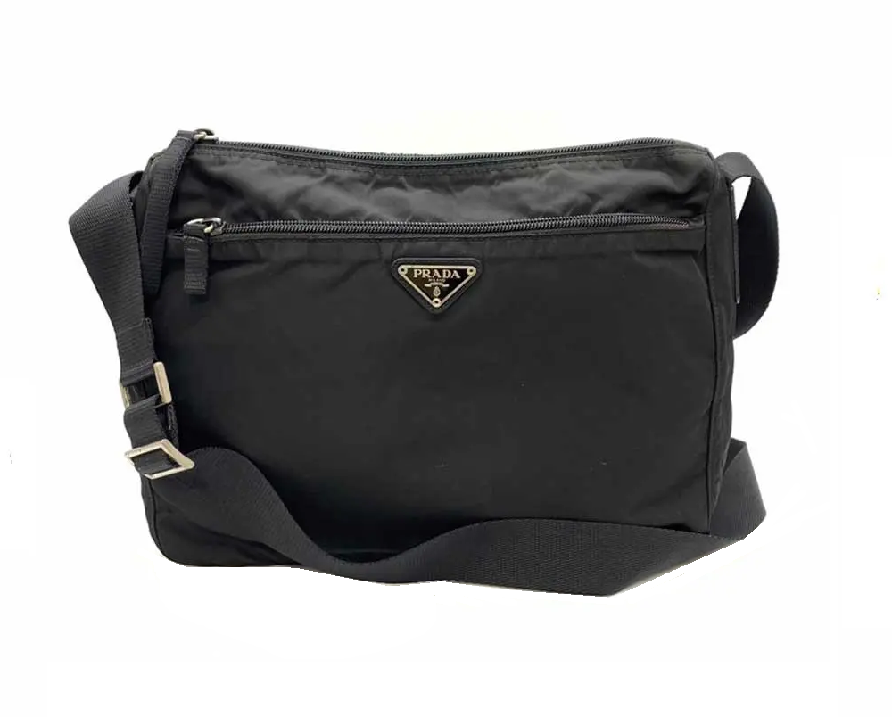 sac banane Prada en nylon noir
