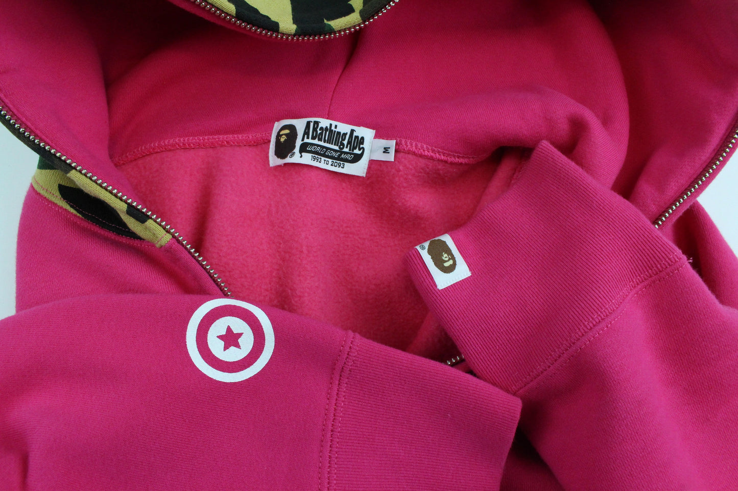 BAPE Pink Half Face 1st Yellow Camo Shark - SaruGeneral