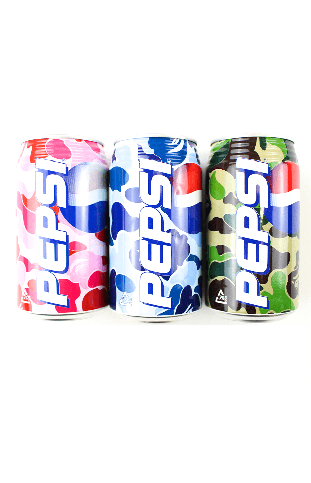 Bape x Pepsi ABC Camo Cans – SARUGENERAL