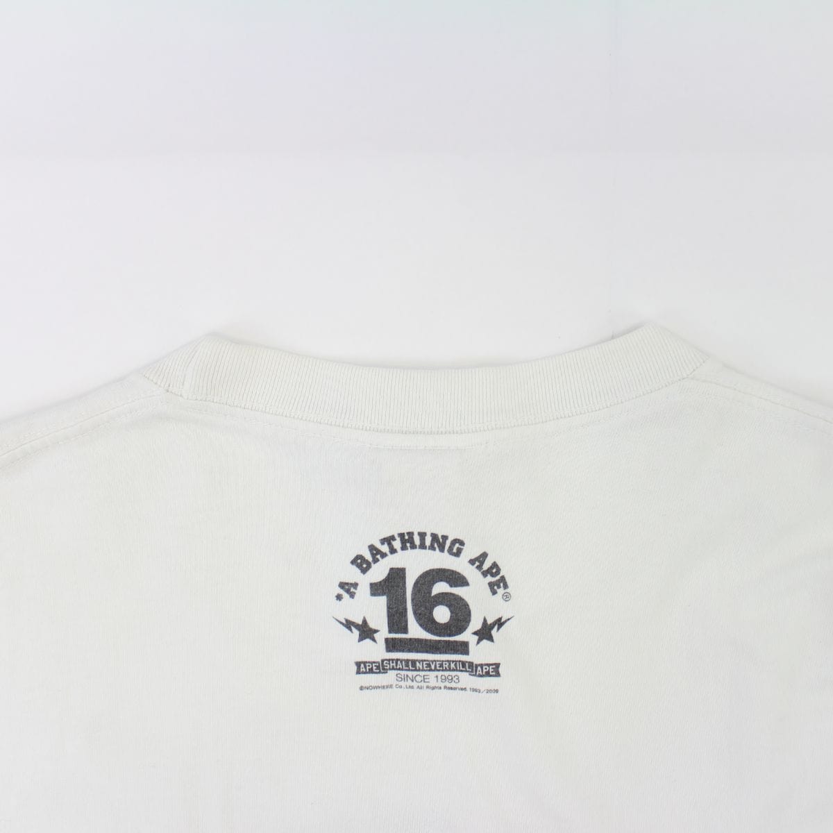 Bape '10' College Logo Tee White - SaruGeneral