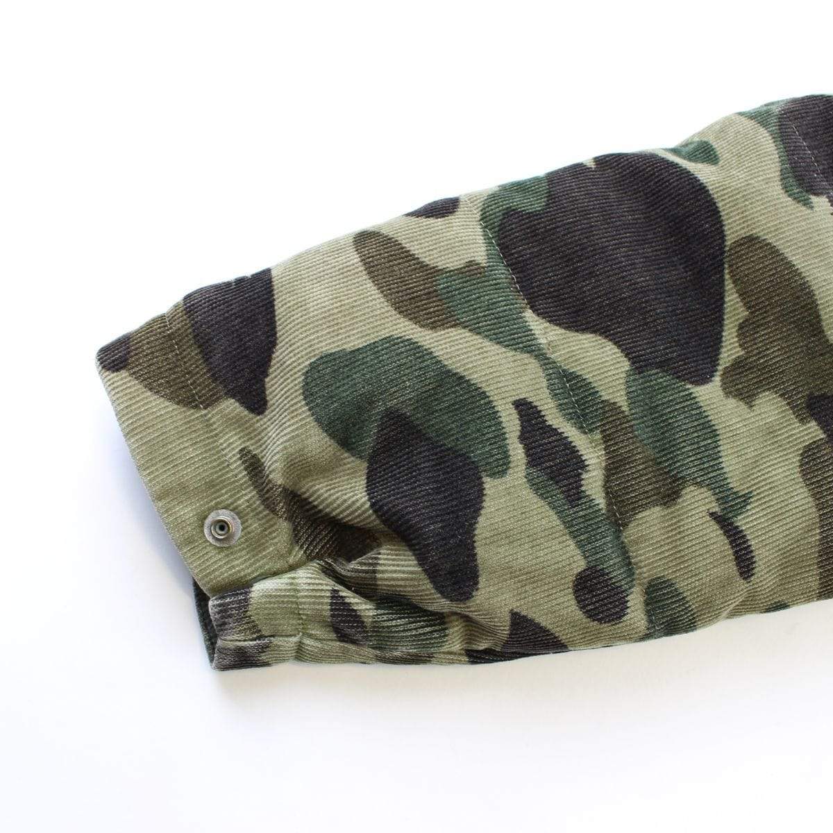 Bape 1st Green Camo Corduroy Puffer Jacket - SaruGeneral