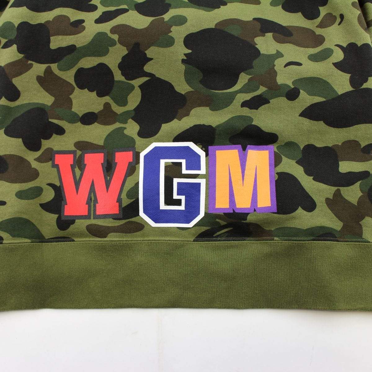 Bape 1st Green Camo Shark Face Zip Crewneck - SaruGeneral