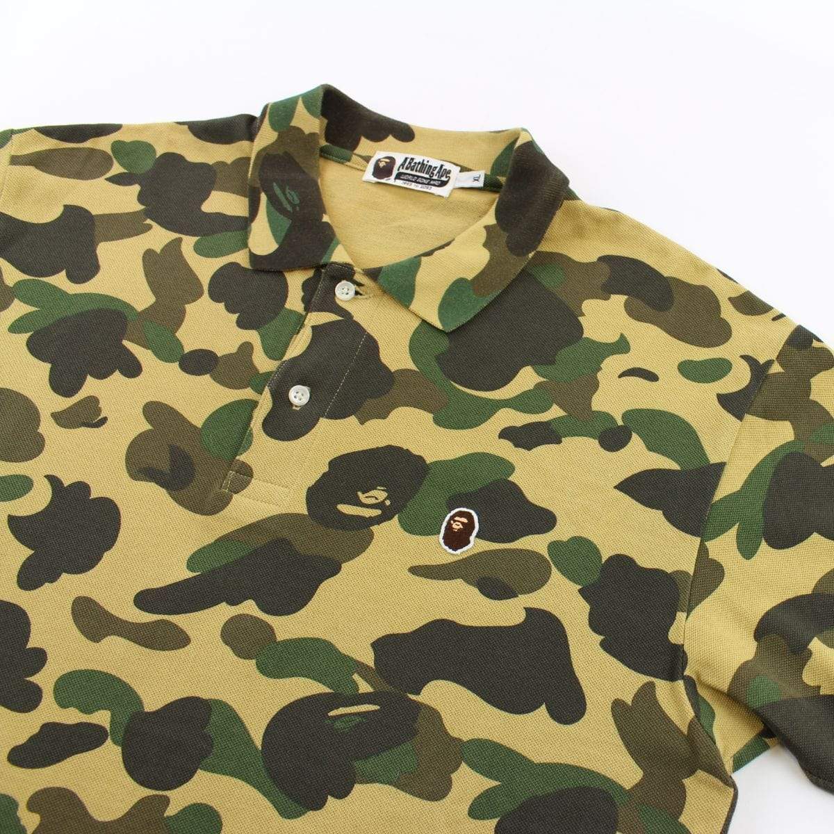 Bape 1st Yellow Camo Polo Shirt - SaruGeneral