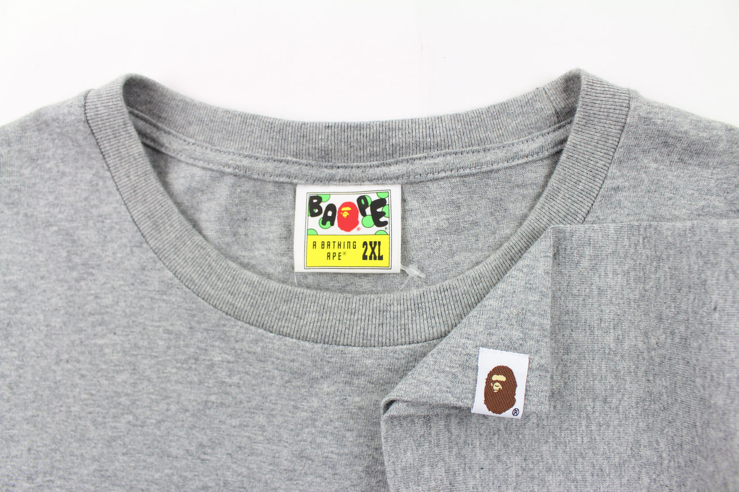 Bape 1st Yellow Camo Shark Face Tee Grey - SaruGeneral