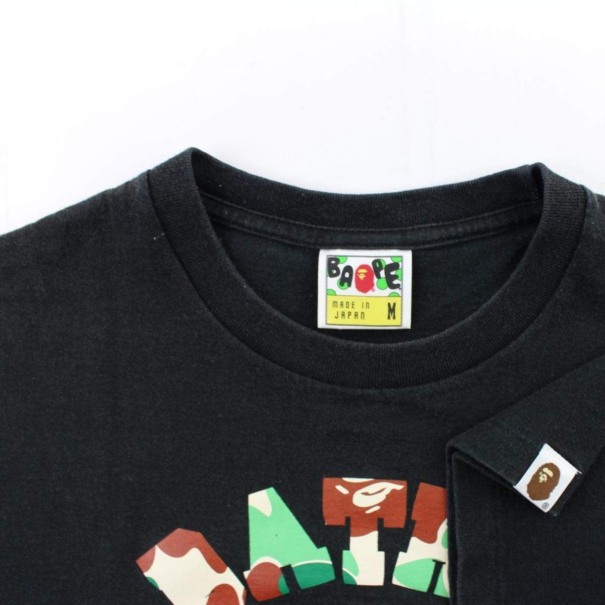 Bape 3D Big Ape College Logo Tee Black - SaruGeneral