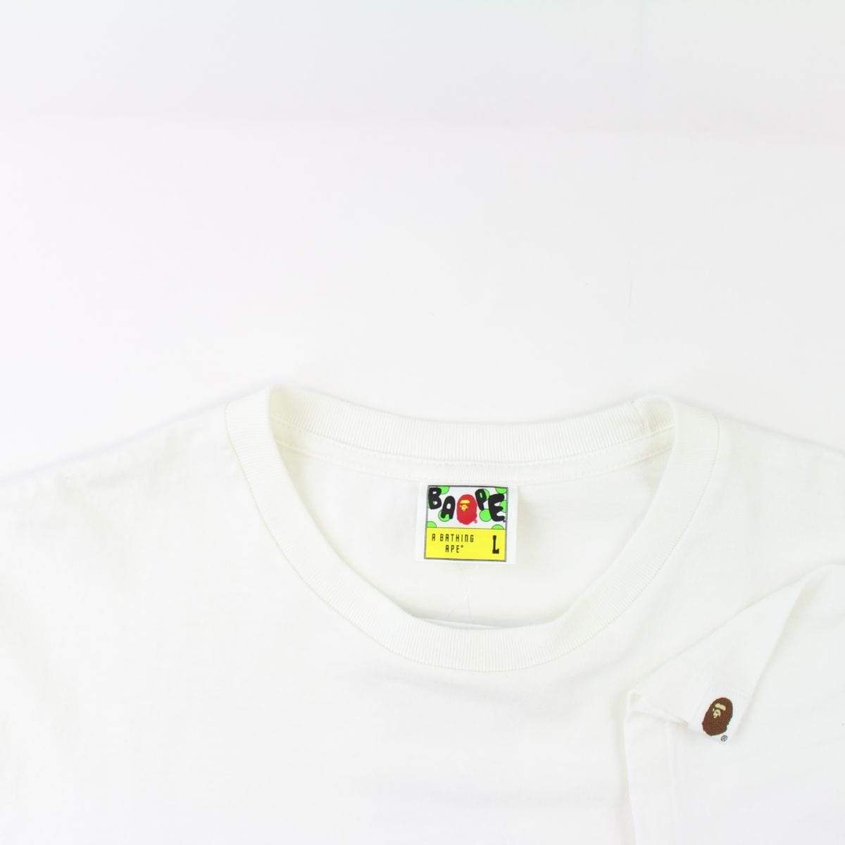 Bape A.S.N.K.A Blue Camo Box Logo Tee White - SaruGeneral