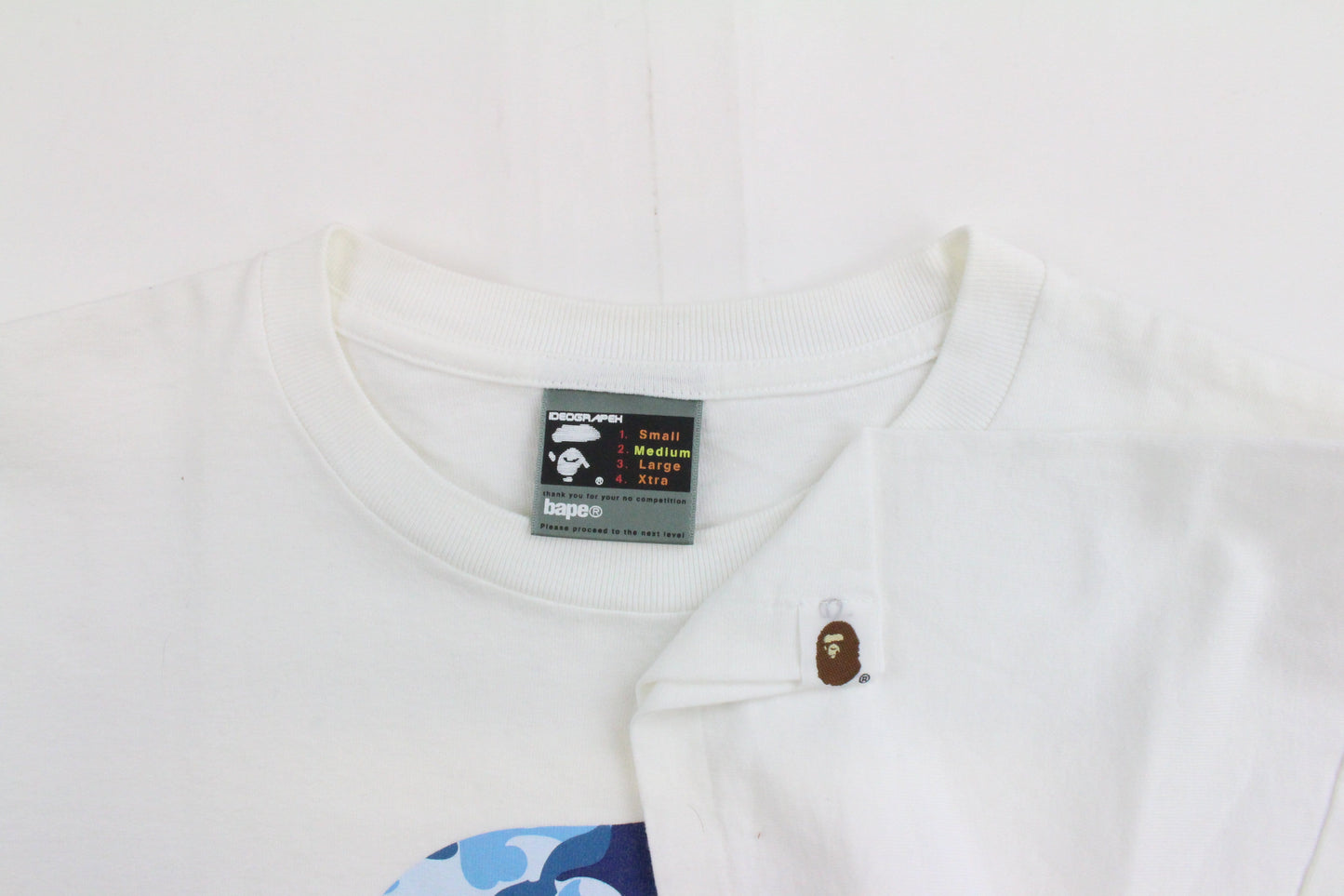 Bape ABC Blue Camo Big Ape Tee White - SaruGeneral