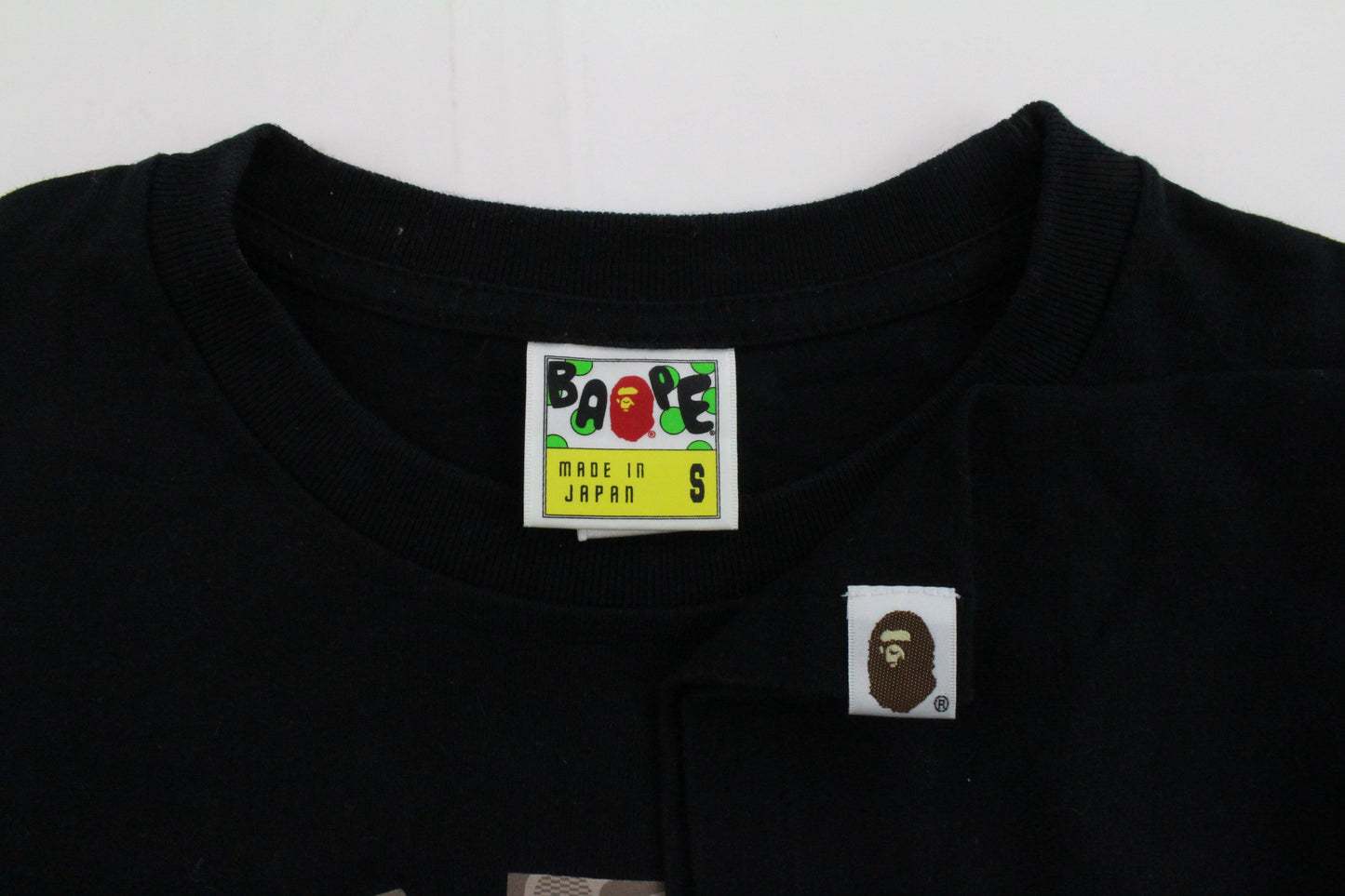 Bape ABC Brown Tan Camo College Logo Tee Black - SaruGeneral