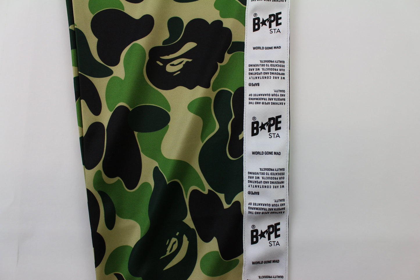 Bape ABC Green Camo Track Pants - SaruGeneral