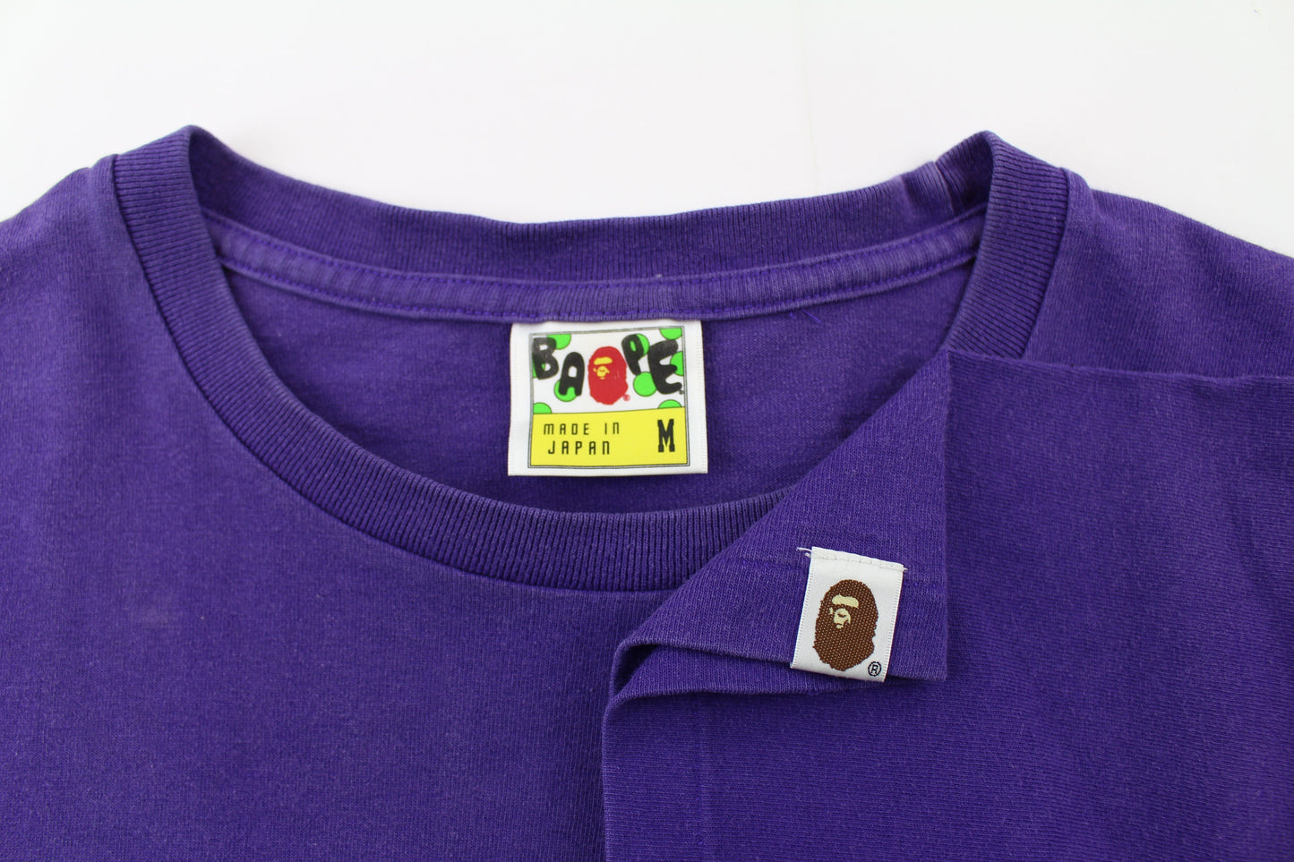Bape Ape Logo ASNKA Circle Text Tee Purple - SaruGeneral
