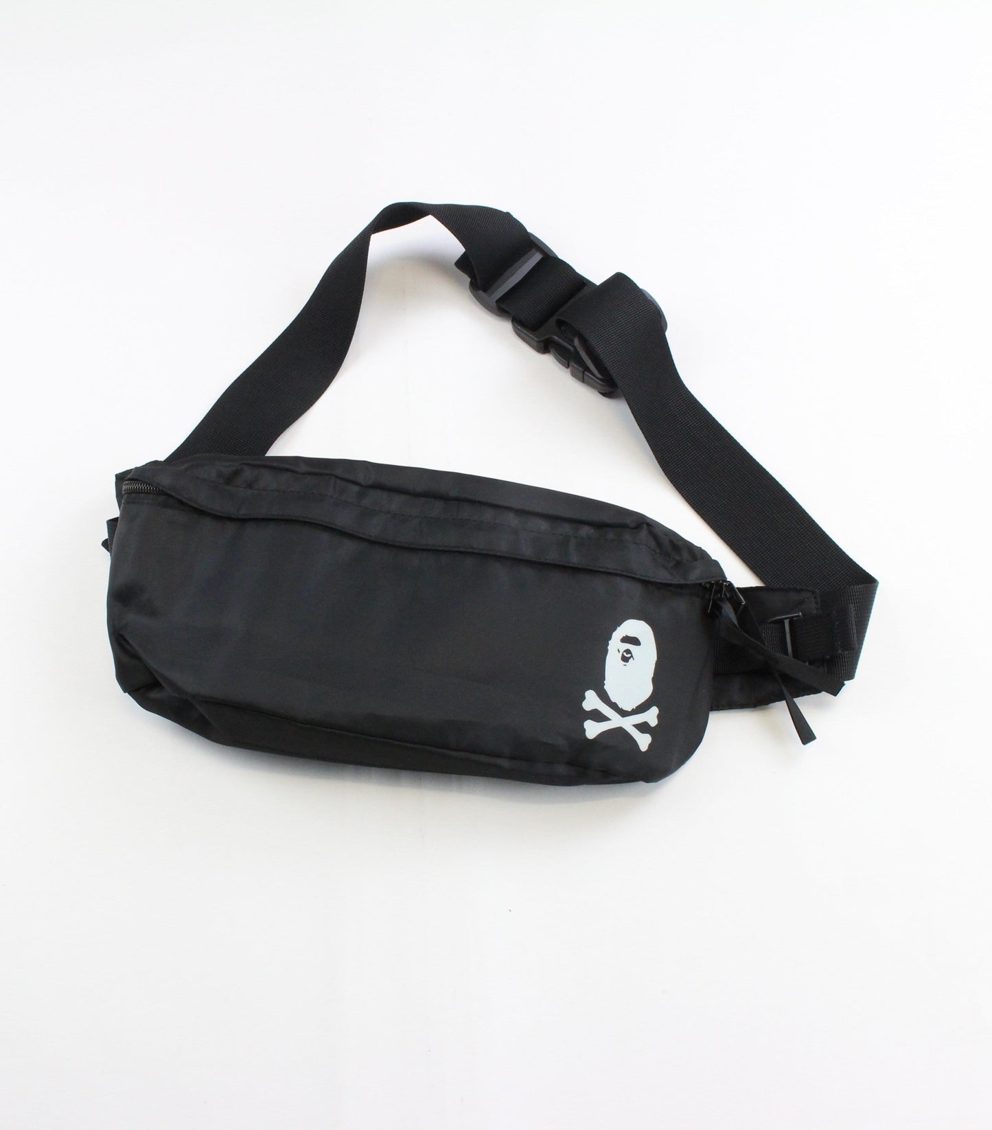 Bape pirate store Crossbones Hip Bag Black - SaruGeneral