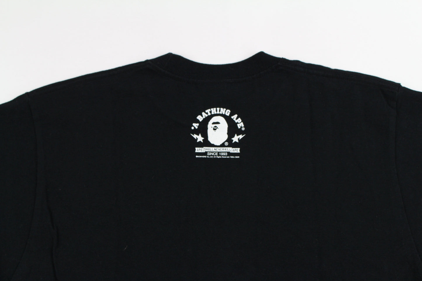 Bape Ape Milo 2009 Text Tee Black - SaruGeneral