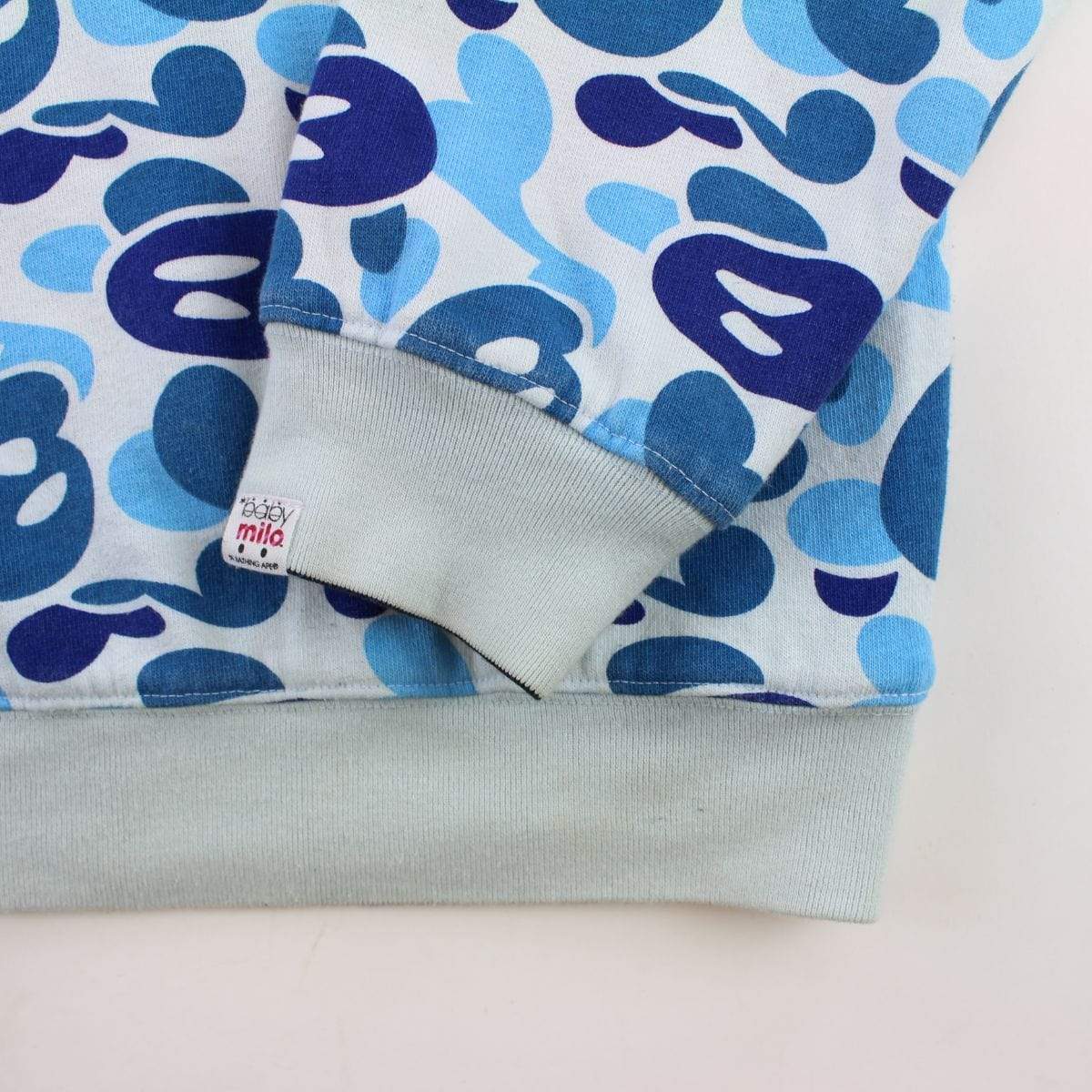 Bape Baby Milo blue camo 4 way reversible crewneck - SaruGeneral