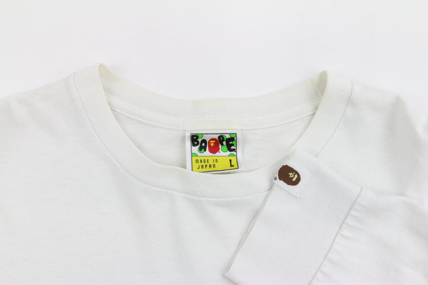 Bape Baby Milo Feast LS Tee White - SaruGeneral