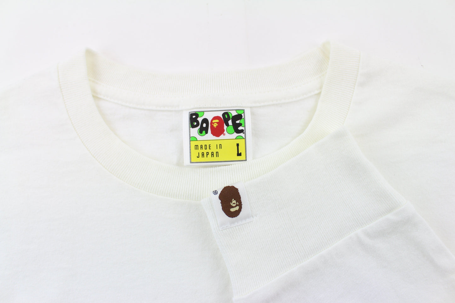 Bape Baby Milo Food LS White - SaruGeneral