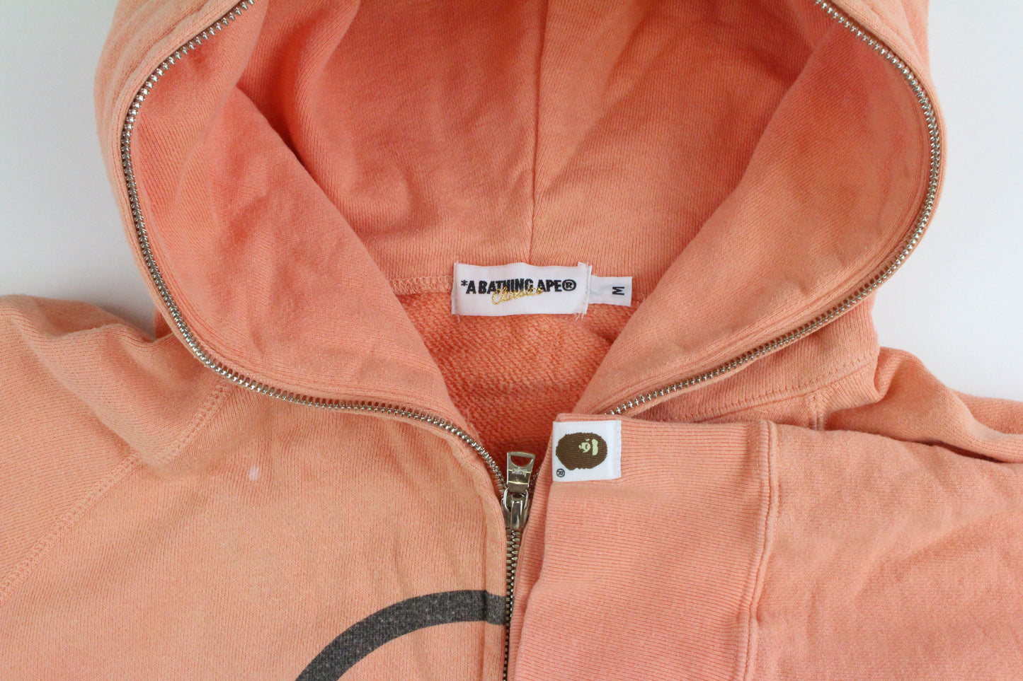 Bape Baby Milo Full Zip Hoodie Peach - SaruGeneral