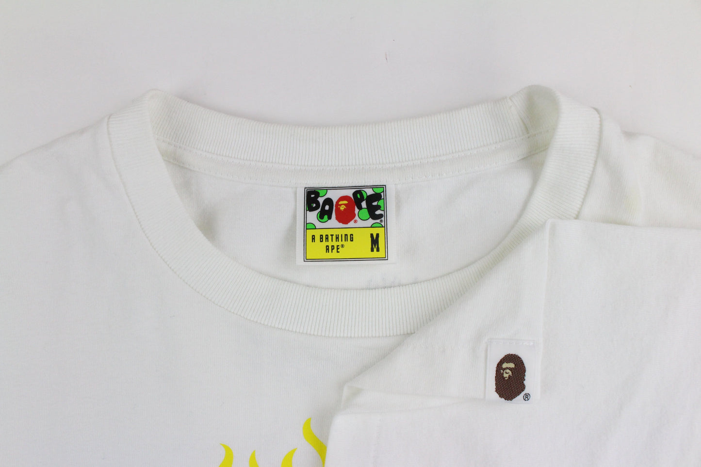 Bape Baby Milo Gradient Flame Tee White - SaruGeneral
