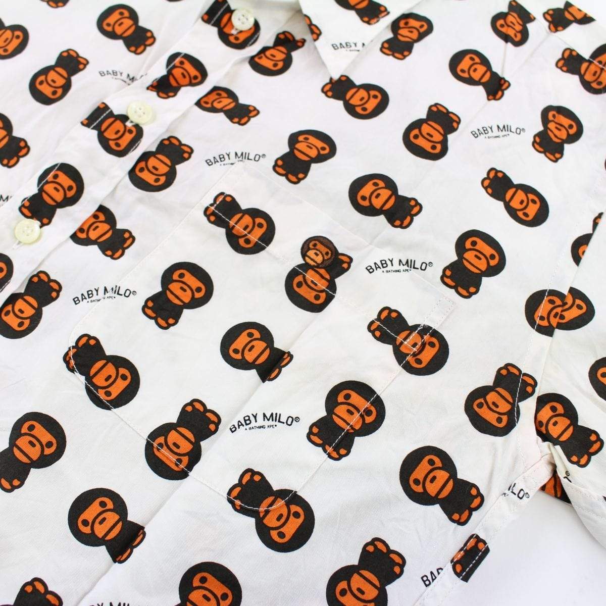 Bape Baby Milo Monogram Shirt White - SaruGeneral