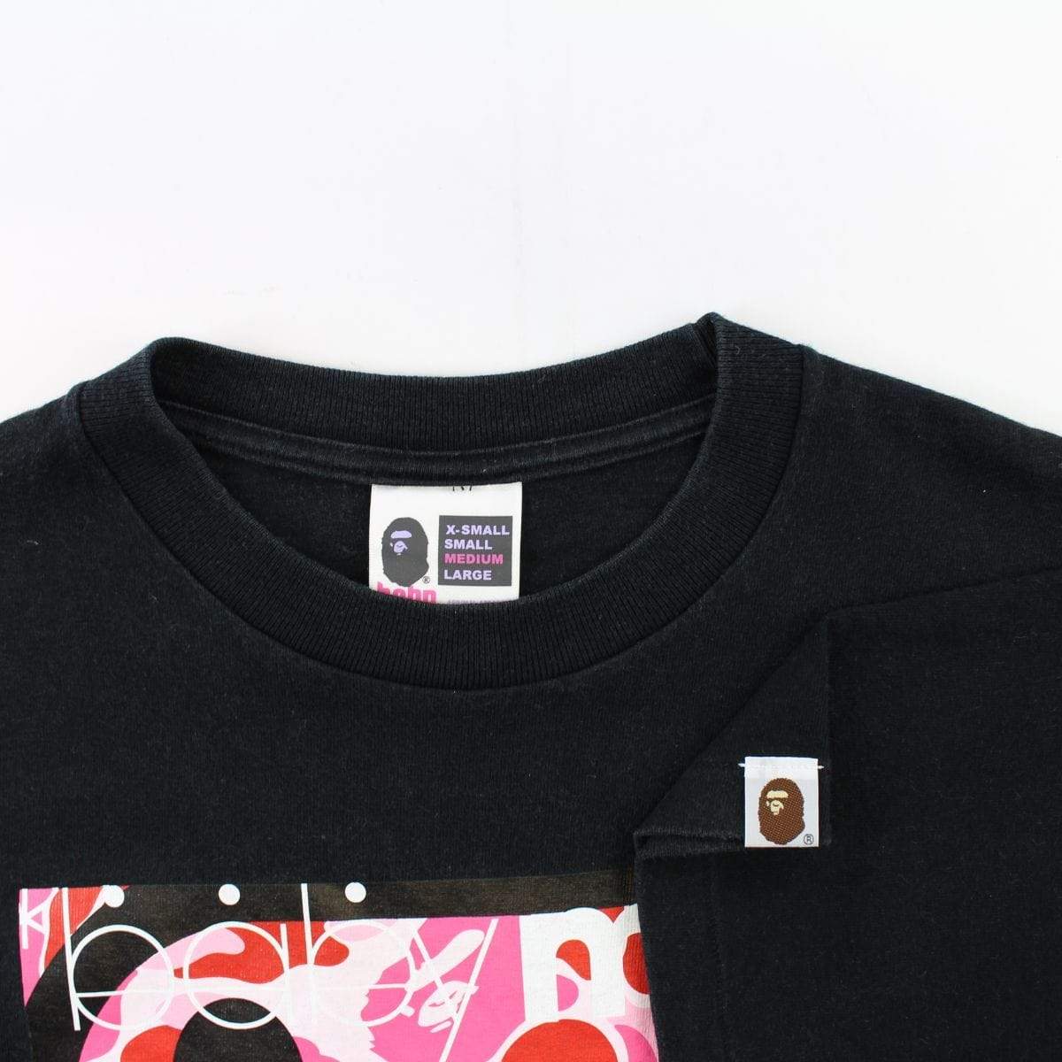 Bape Baby Milo Pink Camo Square Tee Black - SaruGeneral