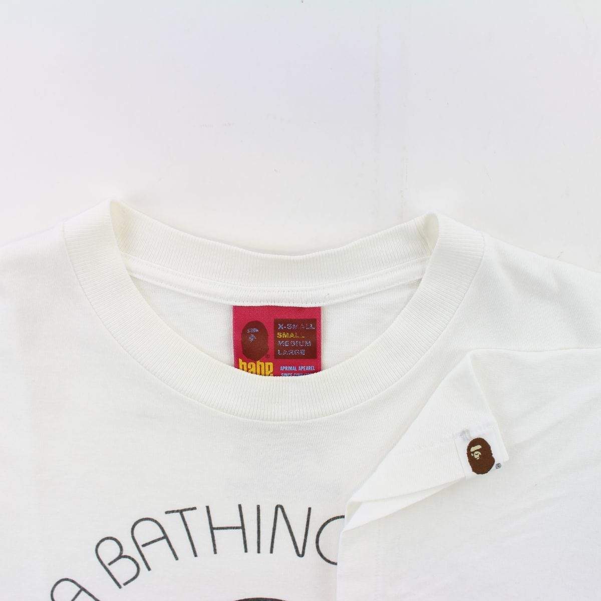 Bape Baby Milo Text Tee White - SaruGeneral
