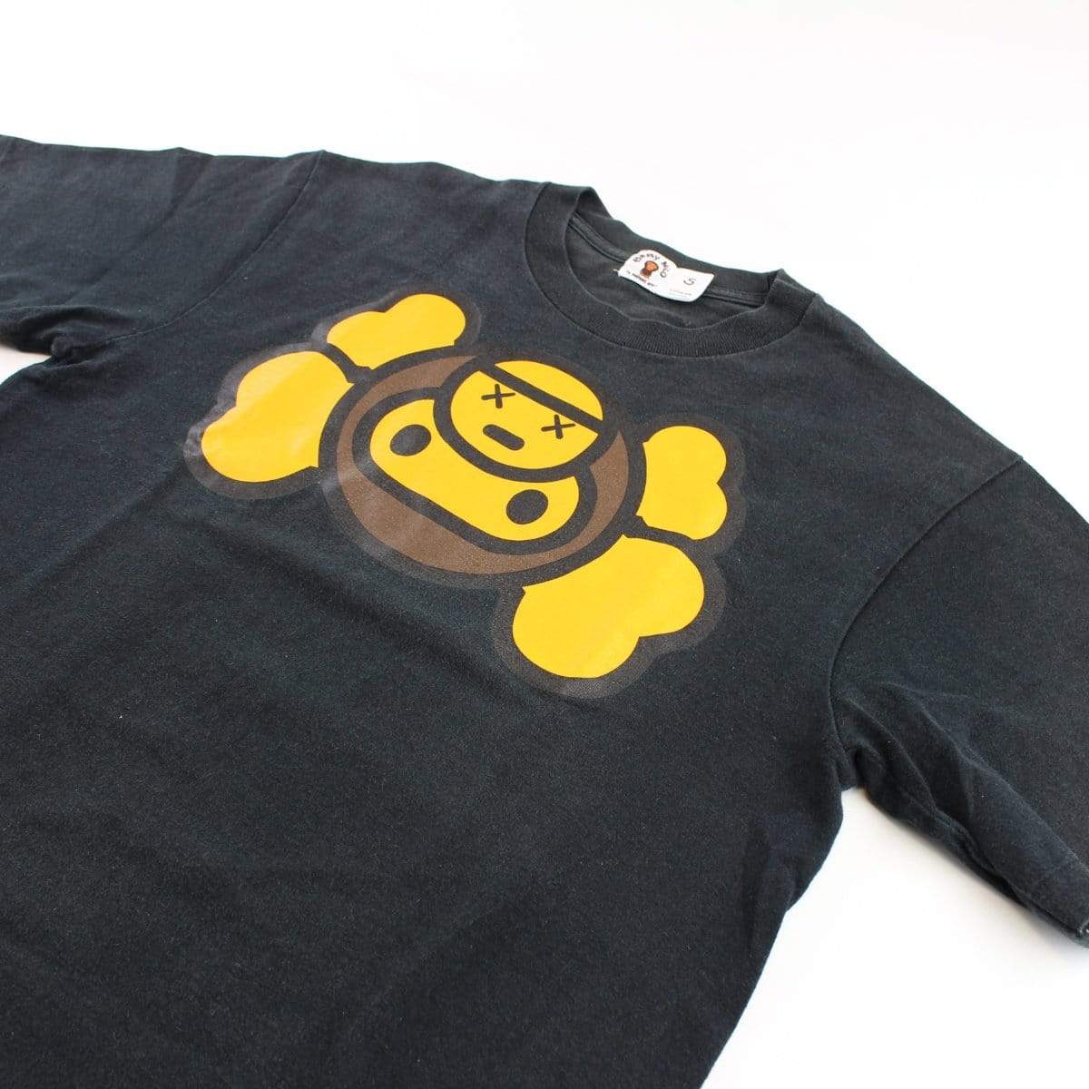 Bape Baby Milo x Kaws Logo Tee Black - SaruGeneral