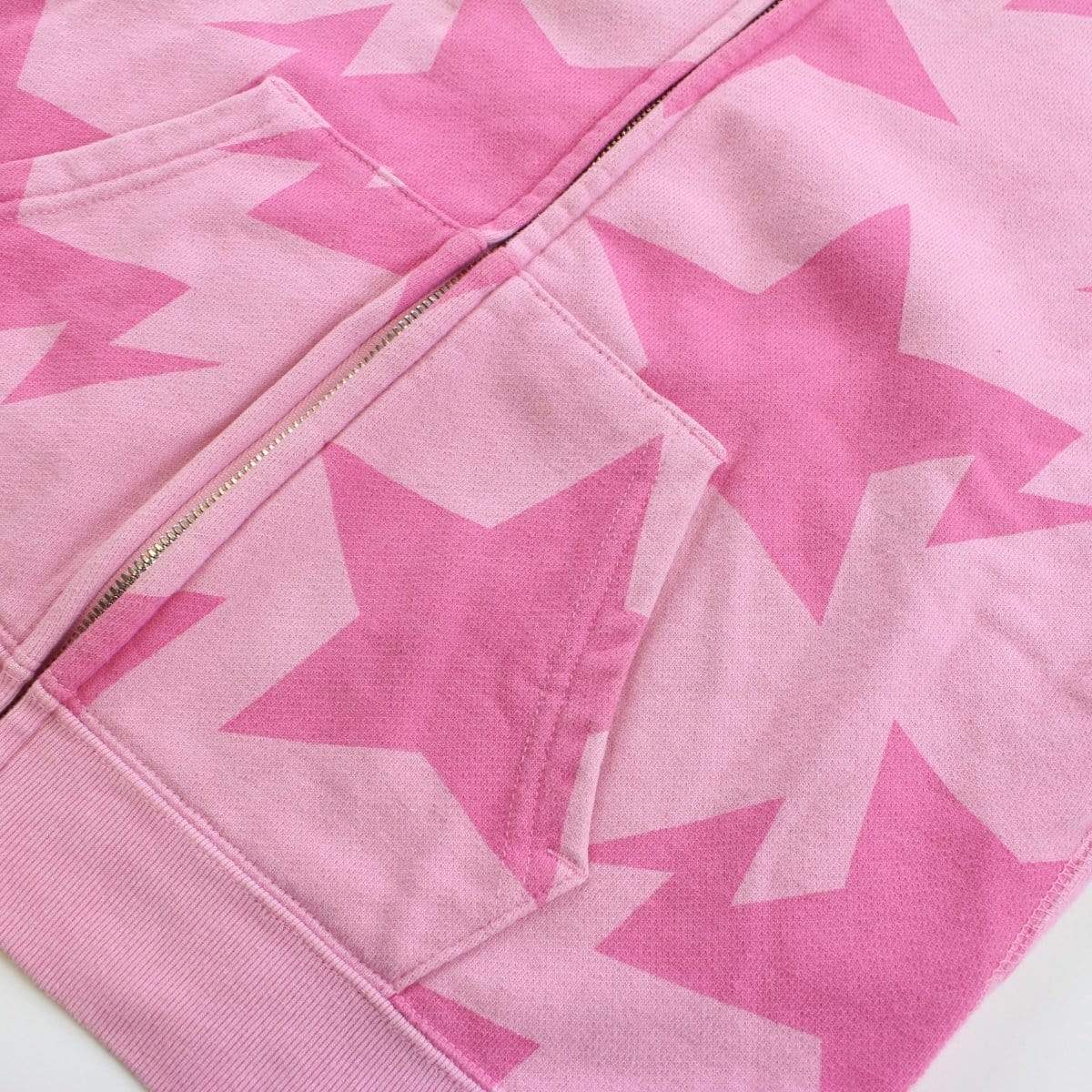 Bape Bapesta Allover Print Fullzip Hoodie Pink - SaruGeneral