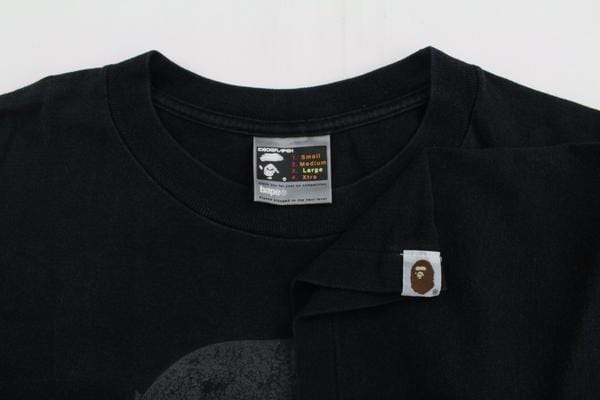 Bape Big Ape Distressed Logo Tee White - SaruGeneral