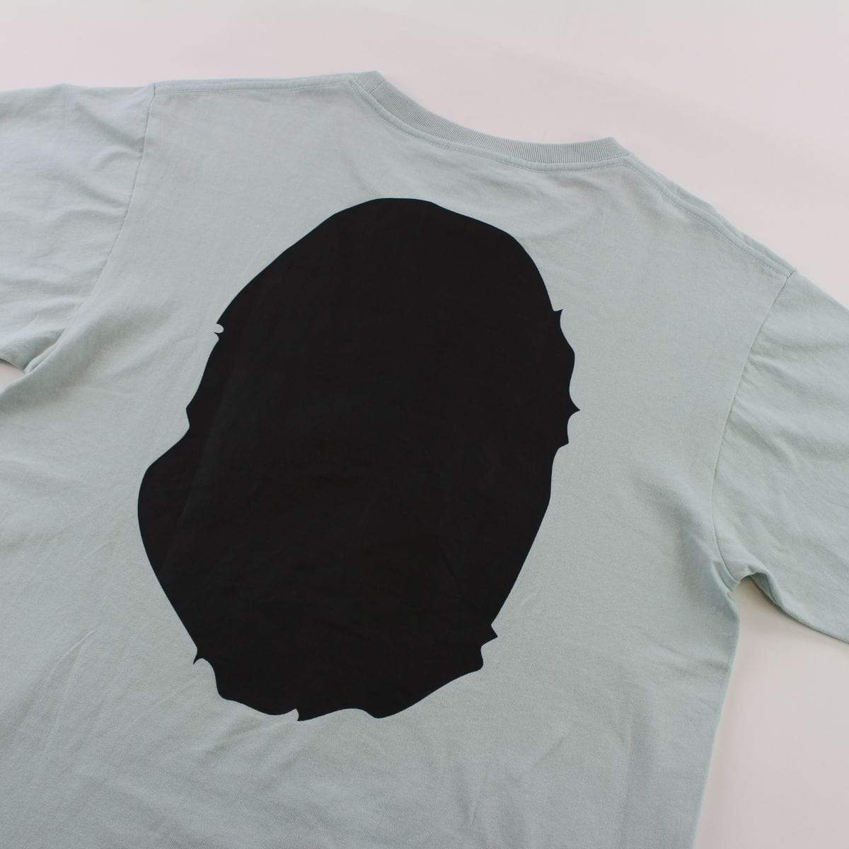Bape Black Big Ape Logo Tee Baby Blue - SaruGeneral