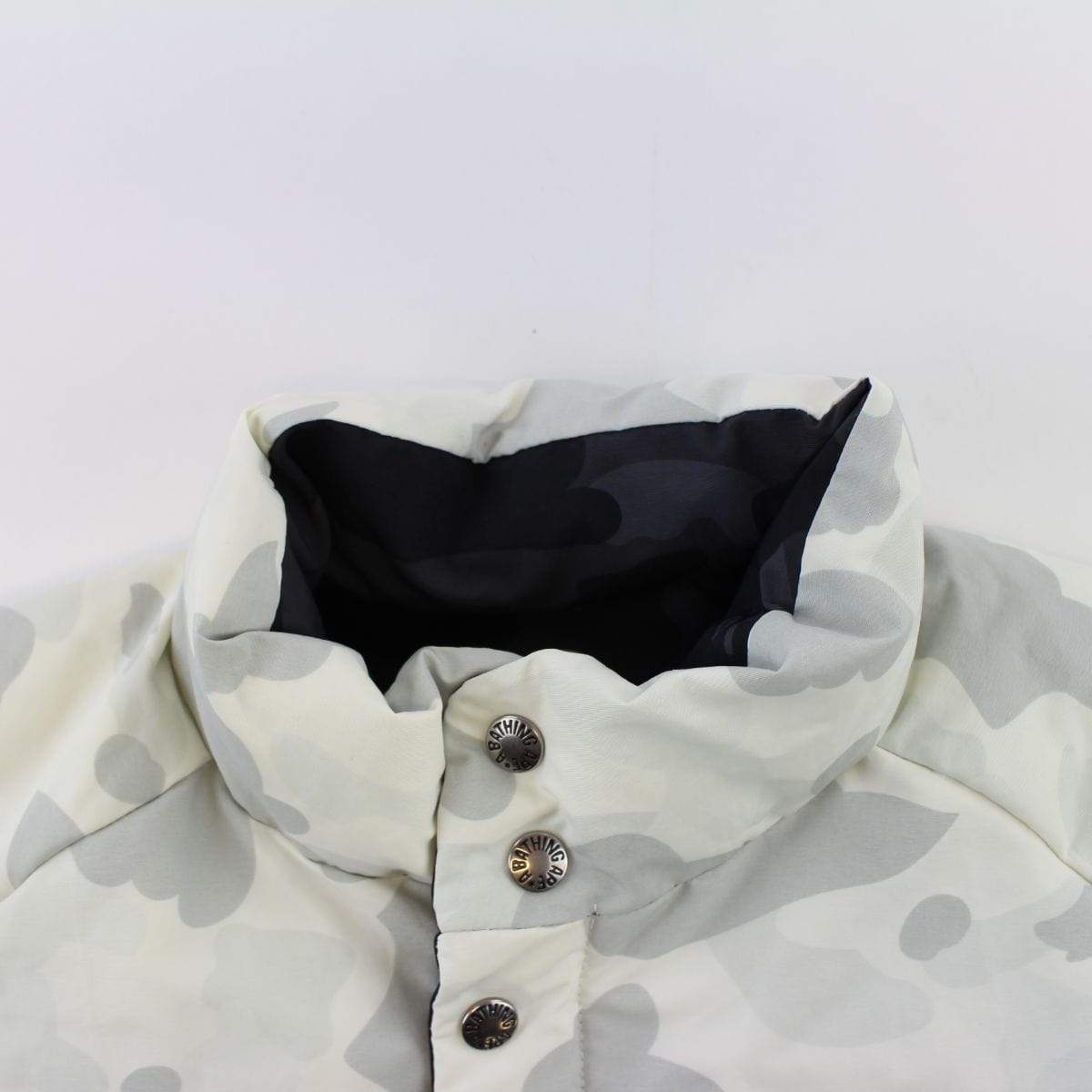 Bape Black/White Camo Reversible Puffer Jacket - SaruGeneral