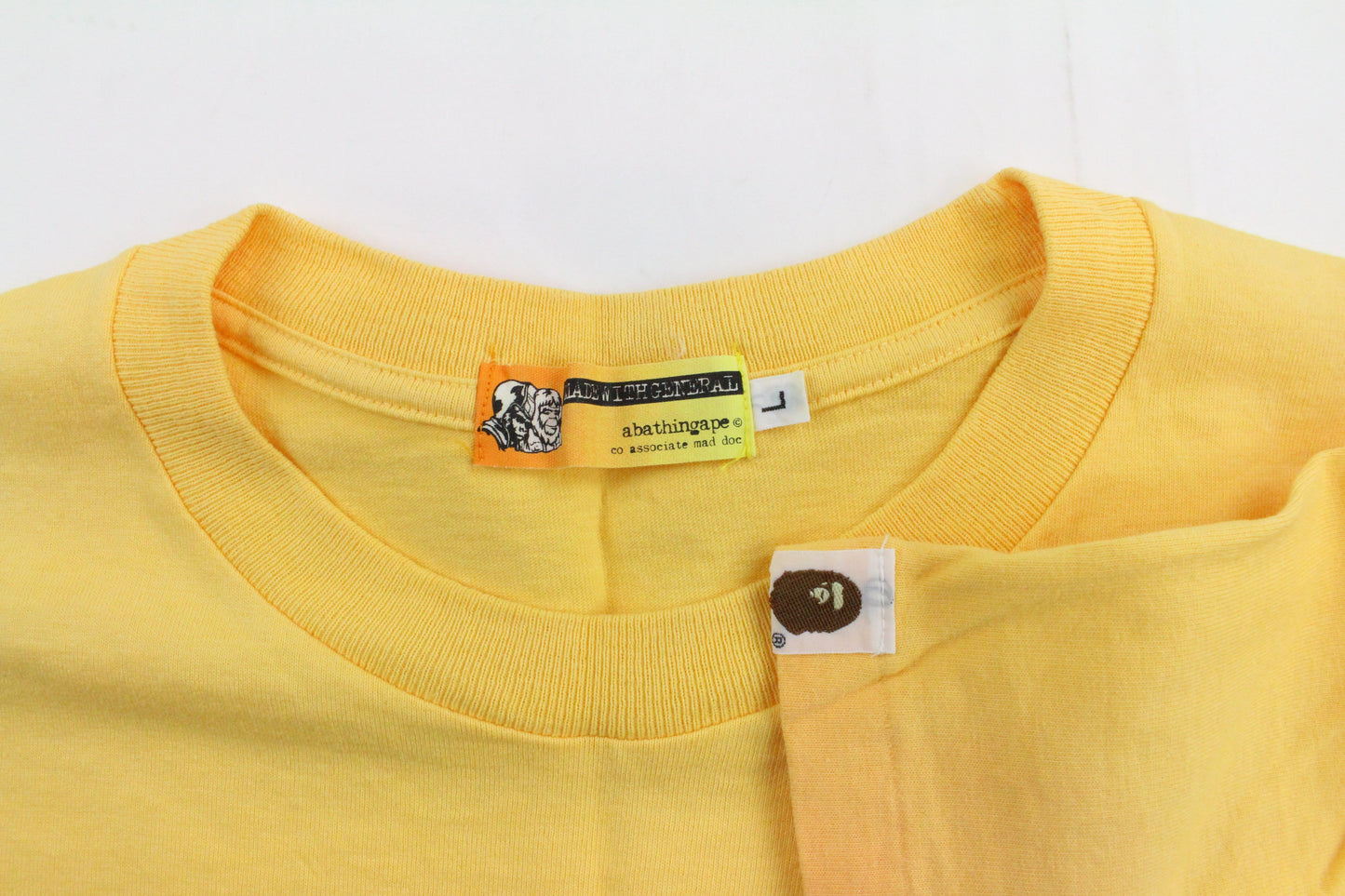 Bape Black College Logo Tee Orange Gradient - SaruGeneral