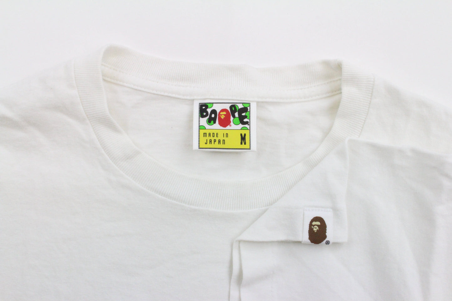 Bape Black General College Logo Tee White - SaruGeneral