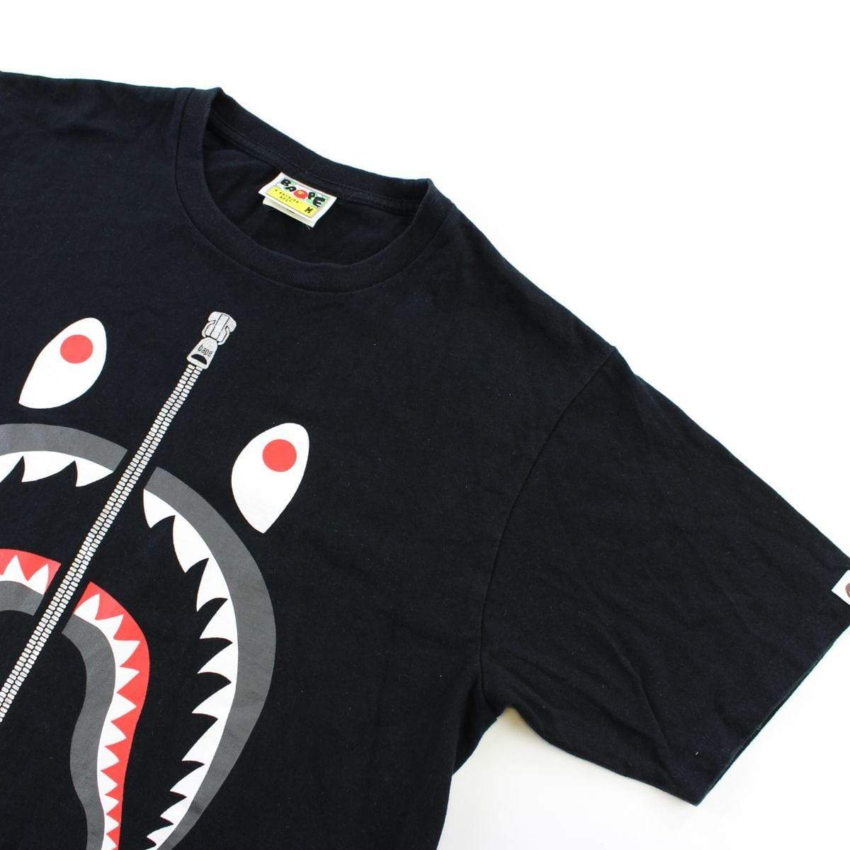 Bape Black Shark Face Tee Black - SaruGeneral