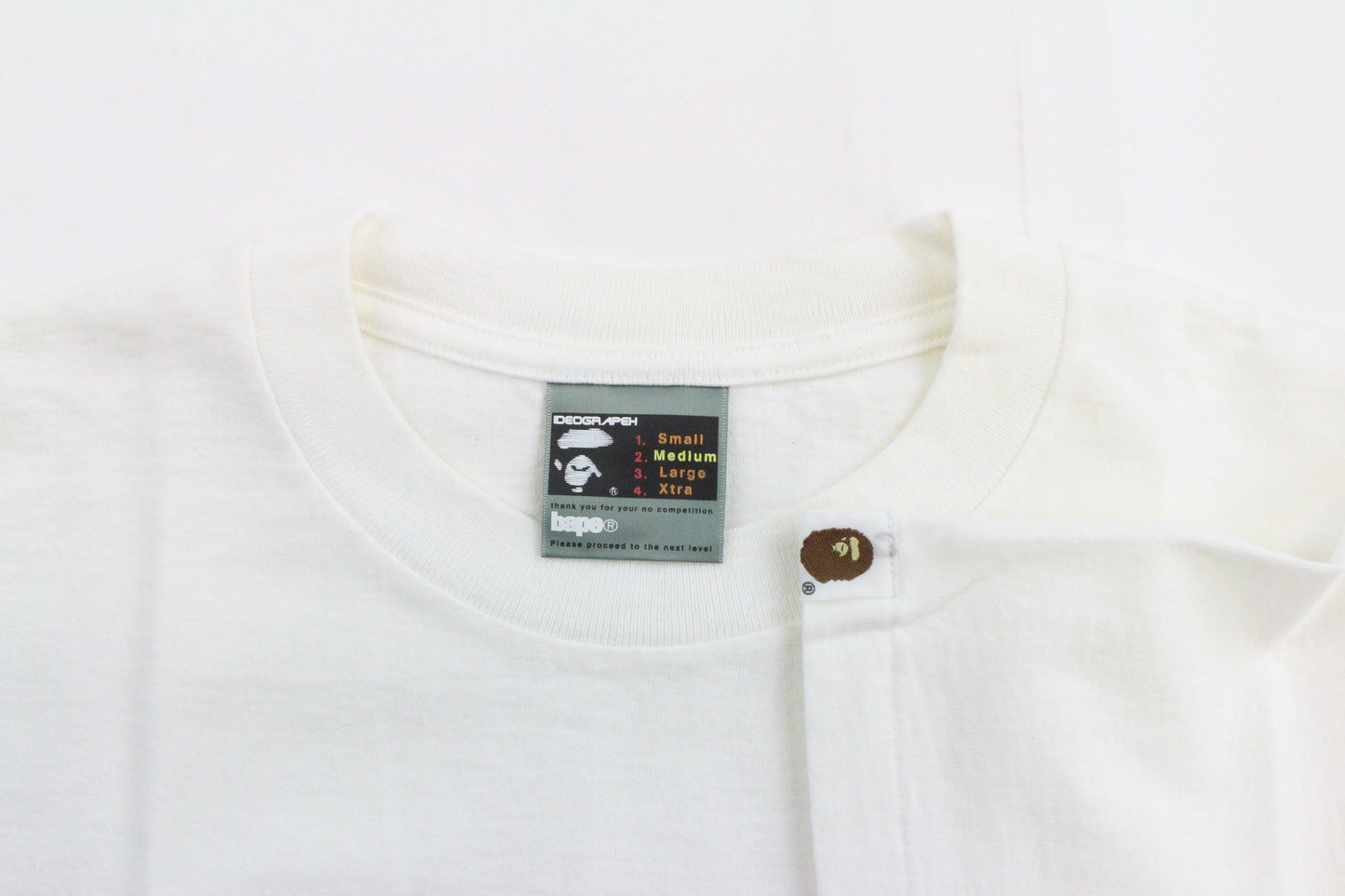 Bape Blur College Logo Tee White - SaruGeneral