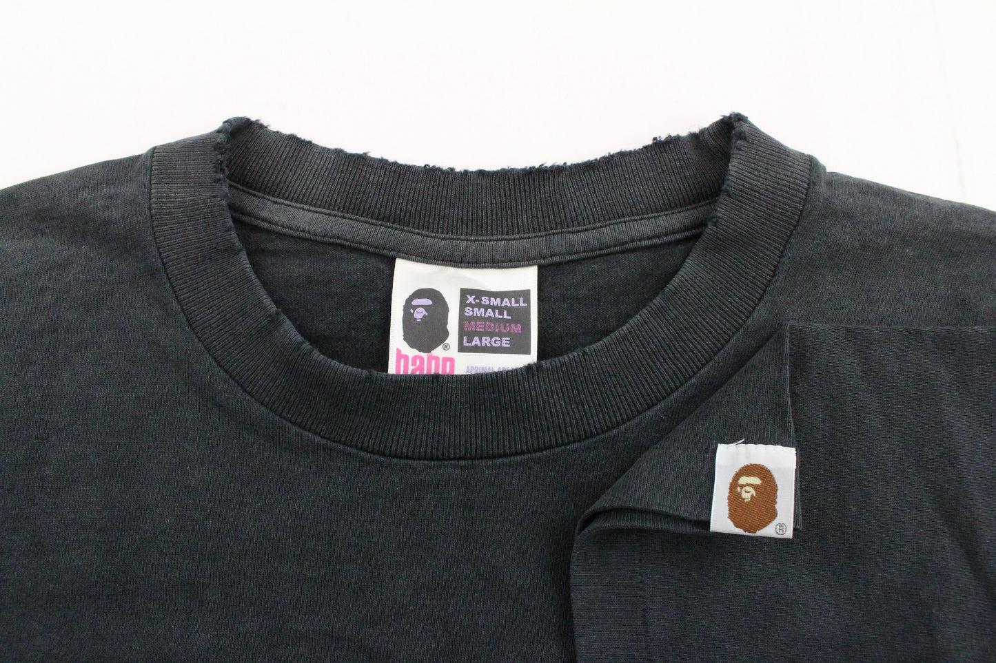 Bape Camo Orange Text Tee Black - SaruGeneral