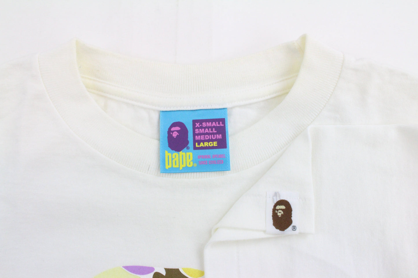 Bape white multi Camo Big Ape Tee White - SaruGeneral