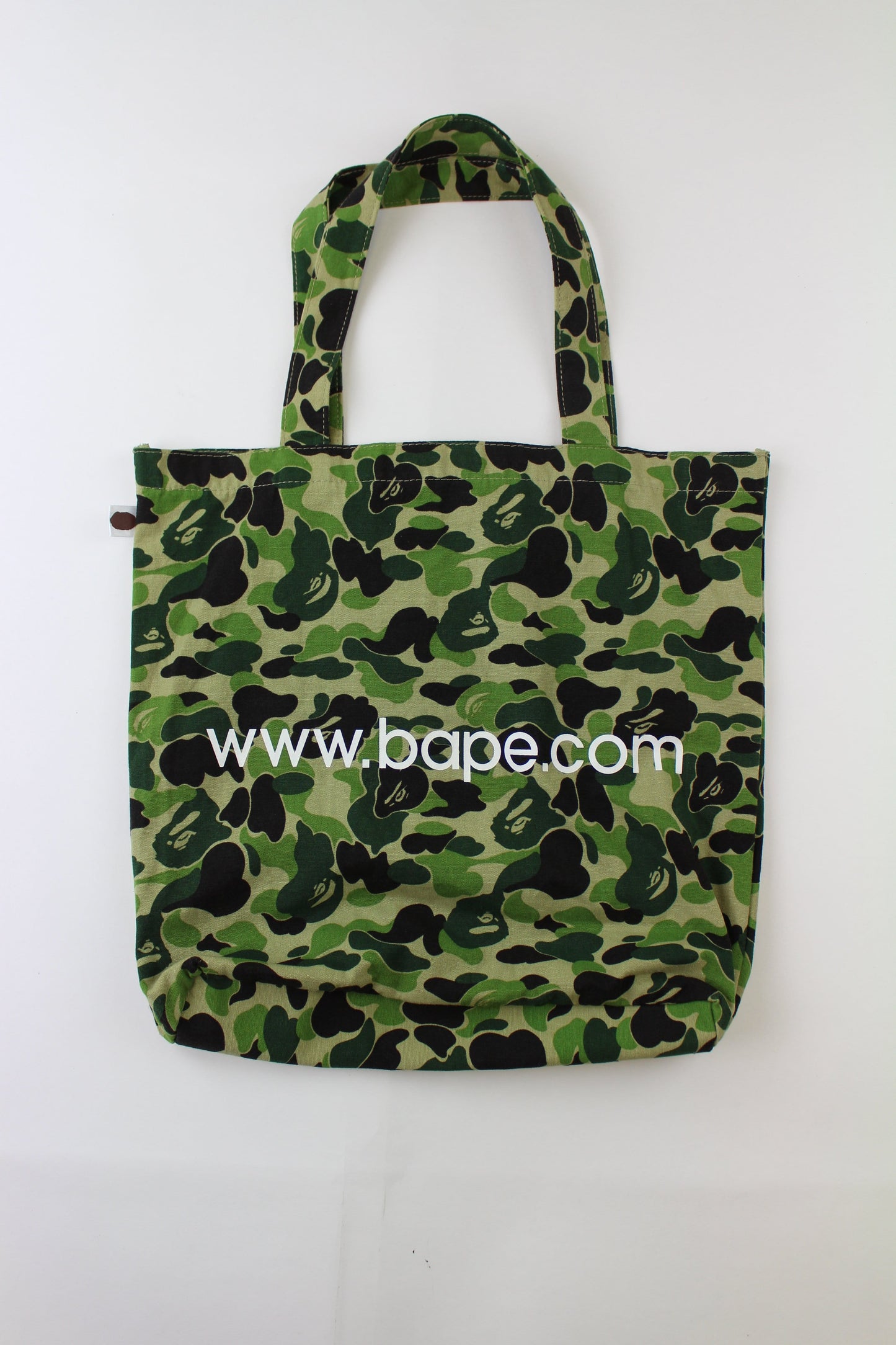 Bape College Logo ABC Green Camo Tote Bag - SaruGeneral