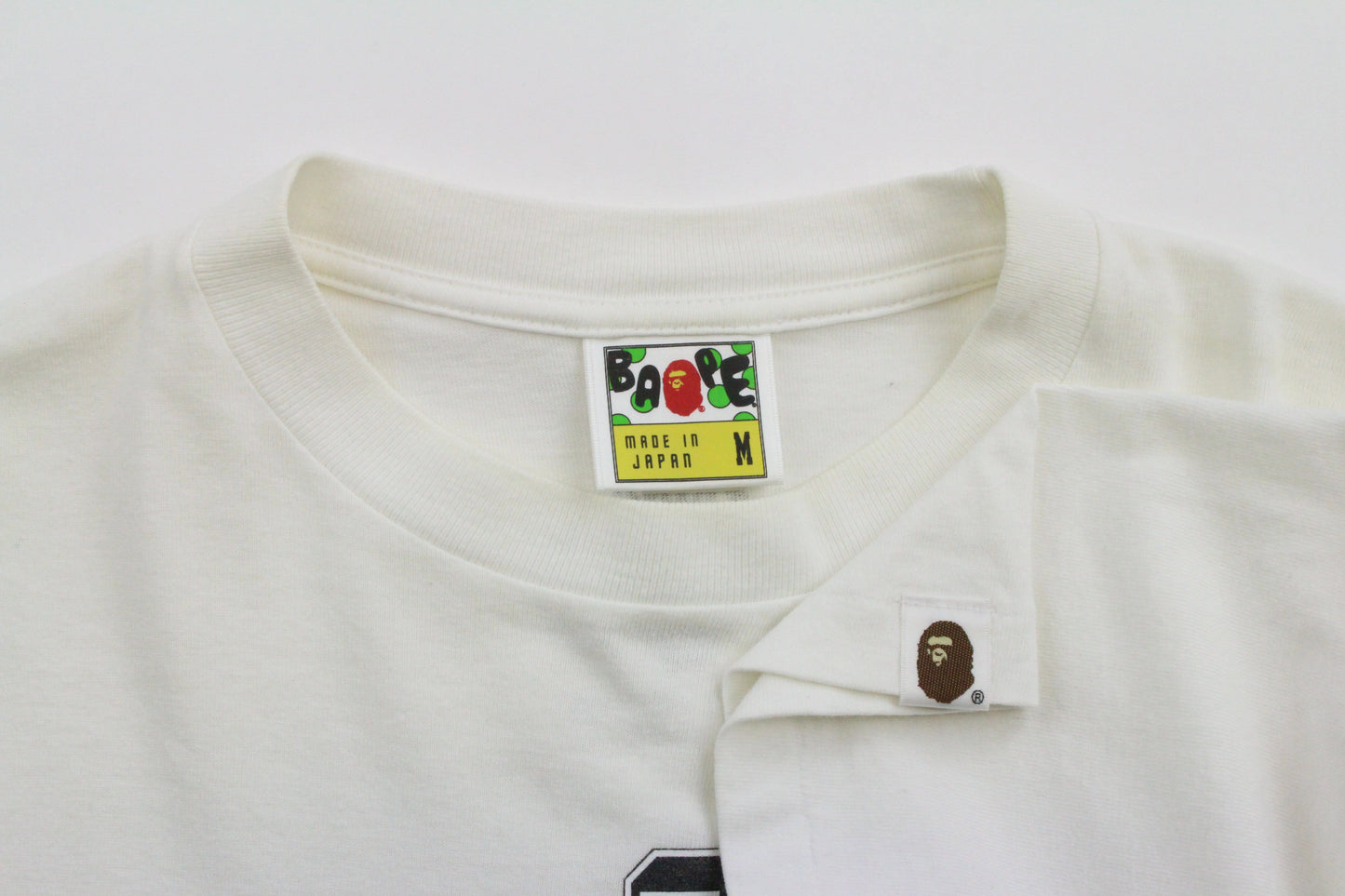 Bape Crazy College Logo Tee White - SaruGeneral