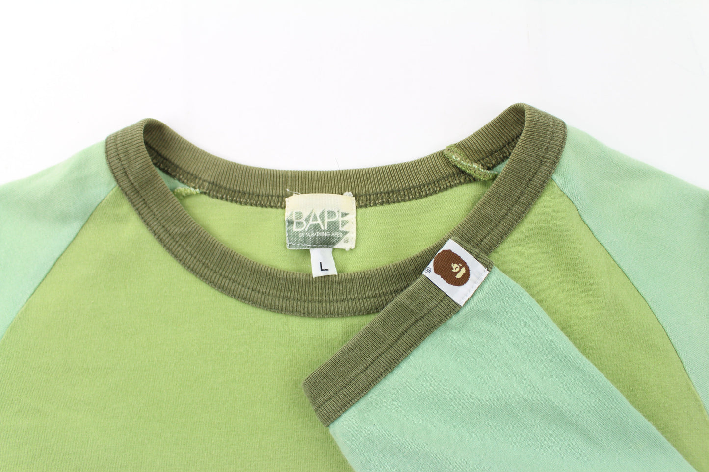 Bape Crossbones Ape Green LS - SaruGeneral