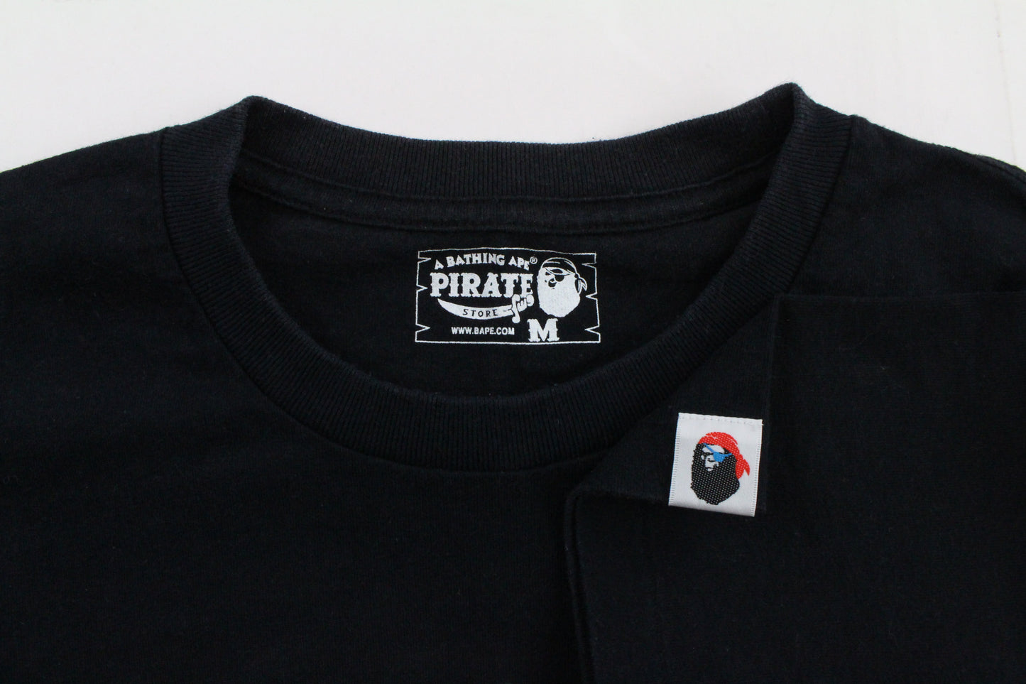 Bape Crossbones Crest Logo Tee Black - SaruGeneral