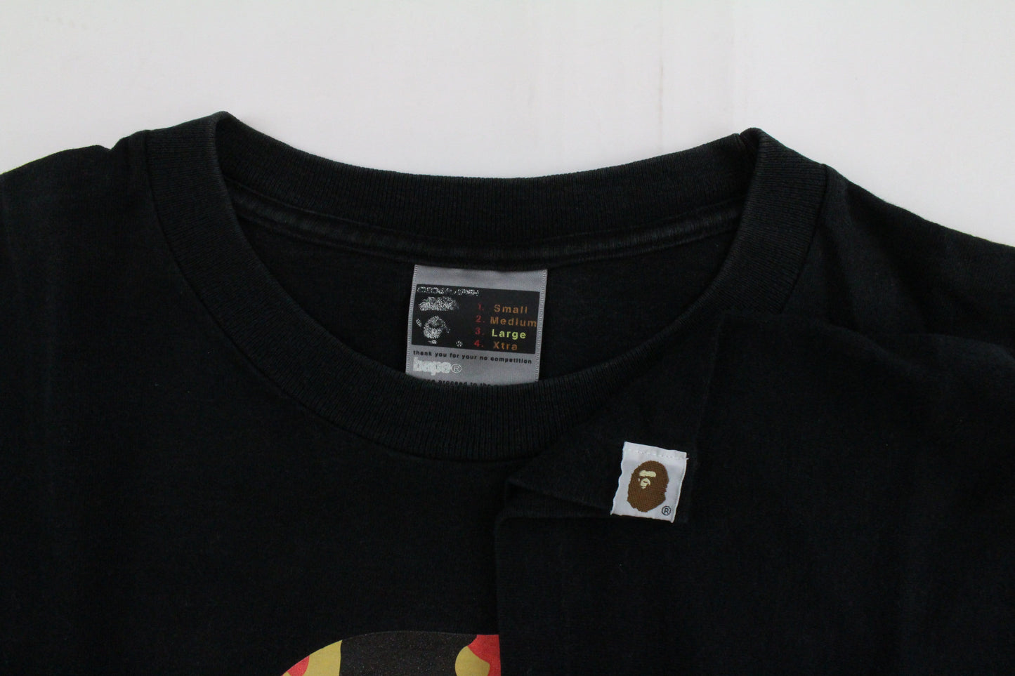 Bape Duck Camo Big Ape Logo Tee Black - SaruGeneral