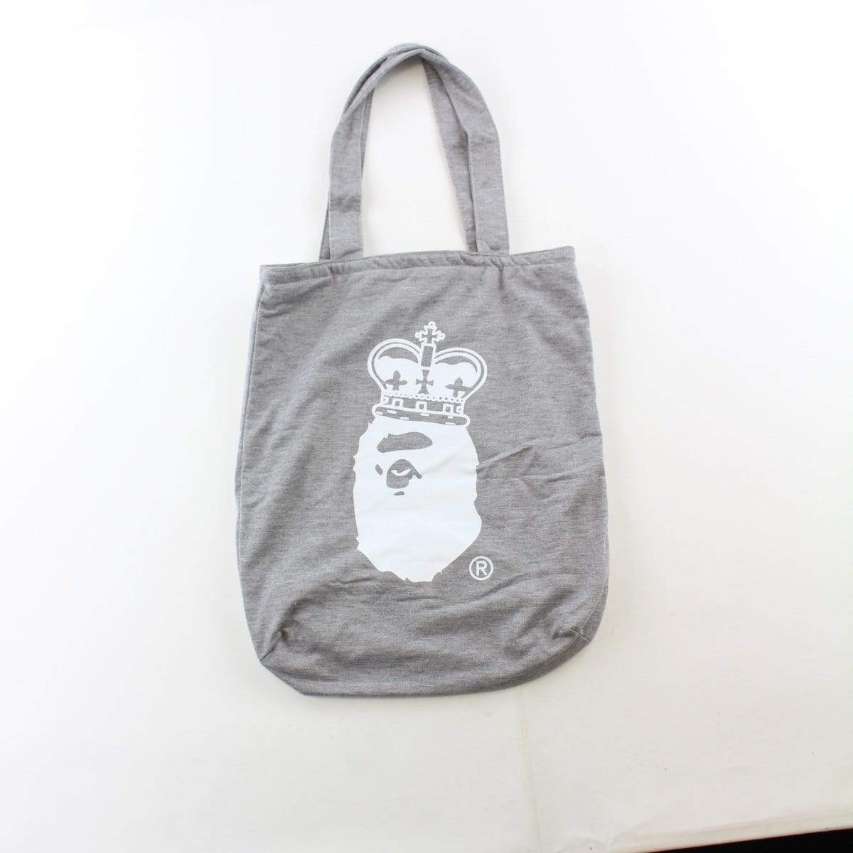 Bape Flame College Logo Tote Bag Grey - SaruGeneral