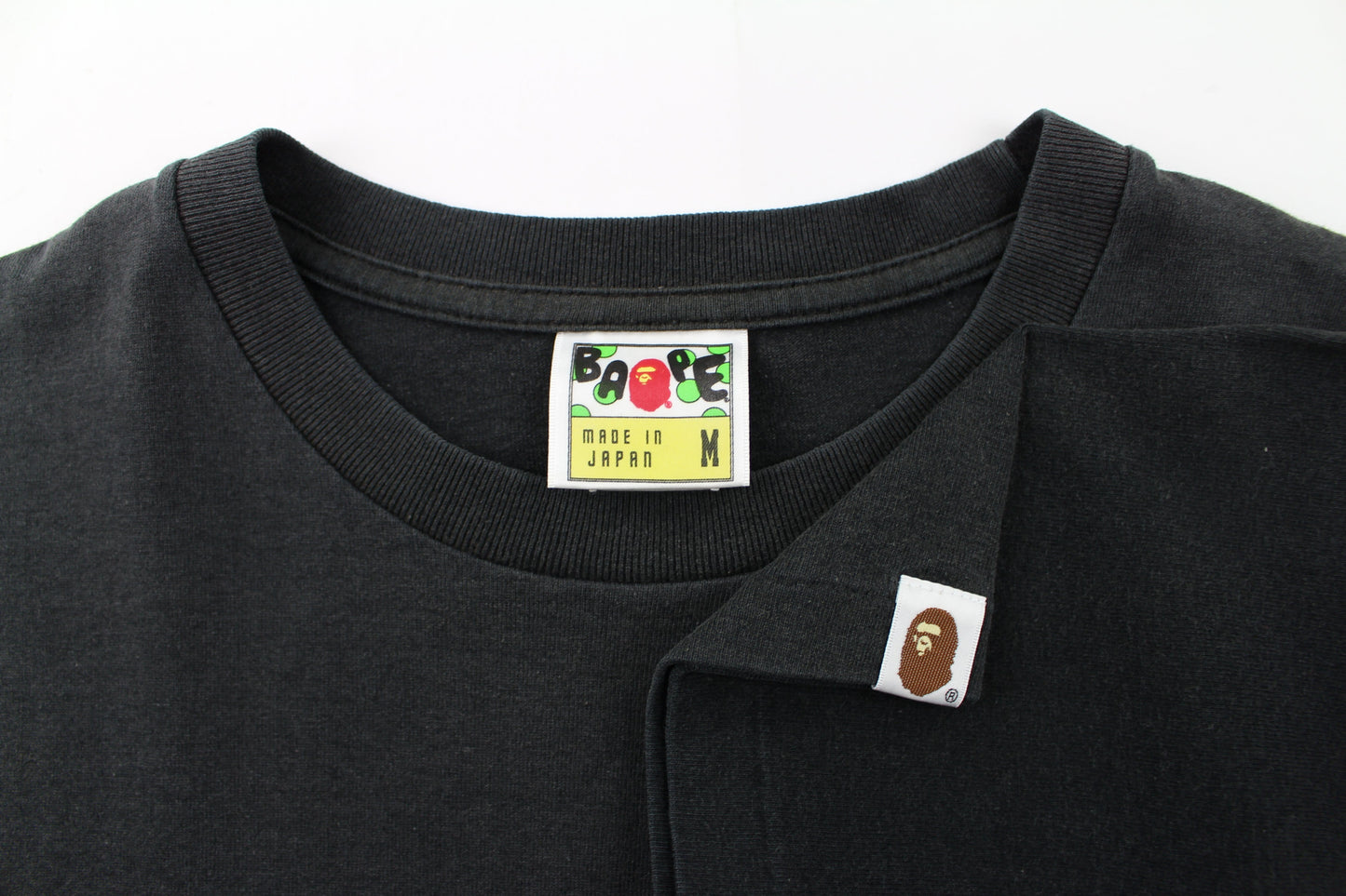 Bape Gold Red College Logo Tee Black - SaruGeneral