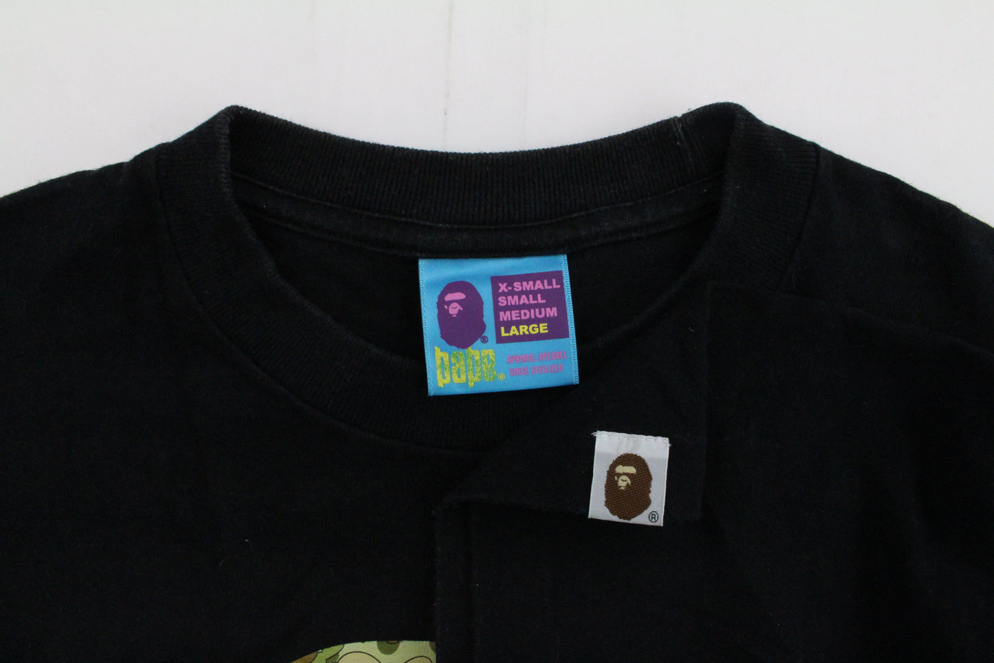 Bape x kaws Cloud Camo Big Ape Tee Black - SaruGeneral