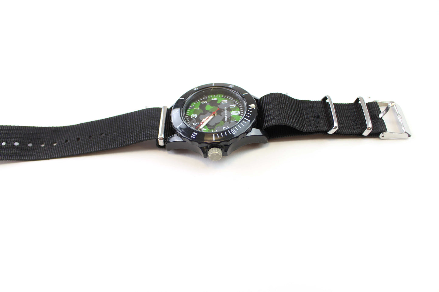 Bape Green Camo Black Watch - SaruGeneral
