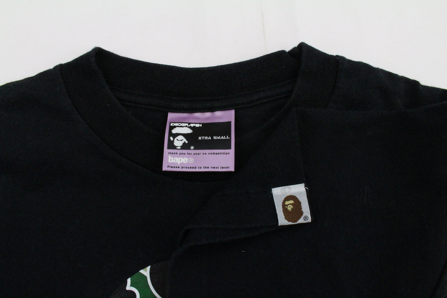Bape Green Psyche Camo Big Ape Tee Black - SaruGeneral