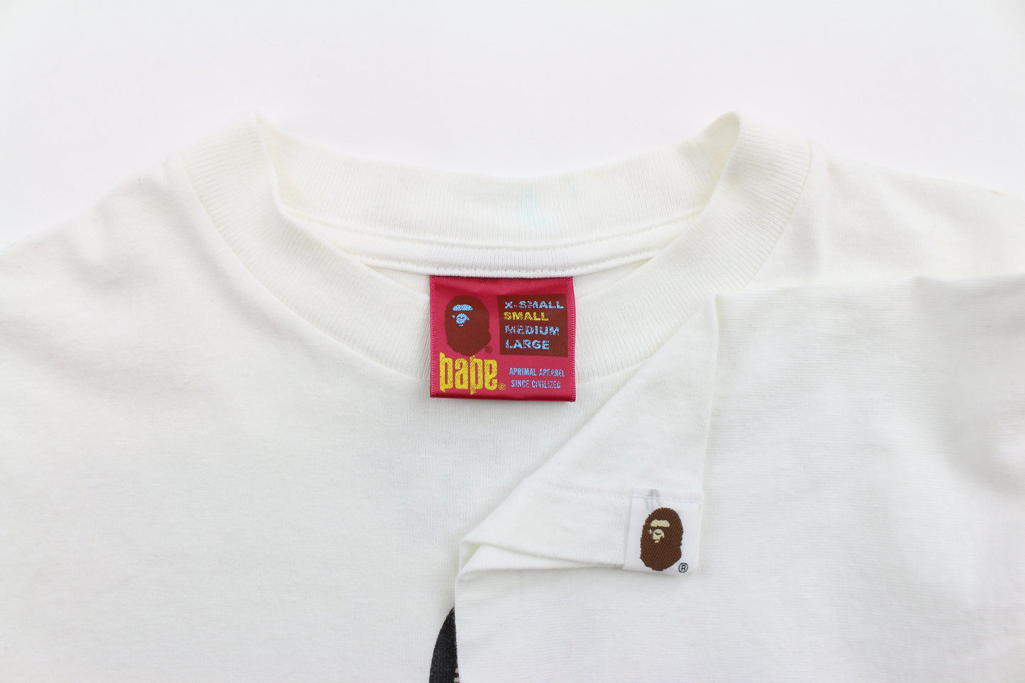 Bape Grey ABC Camo Ape Tee White - SaruGeneral
