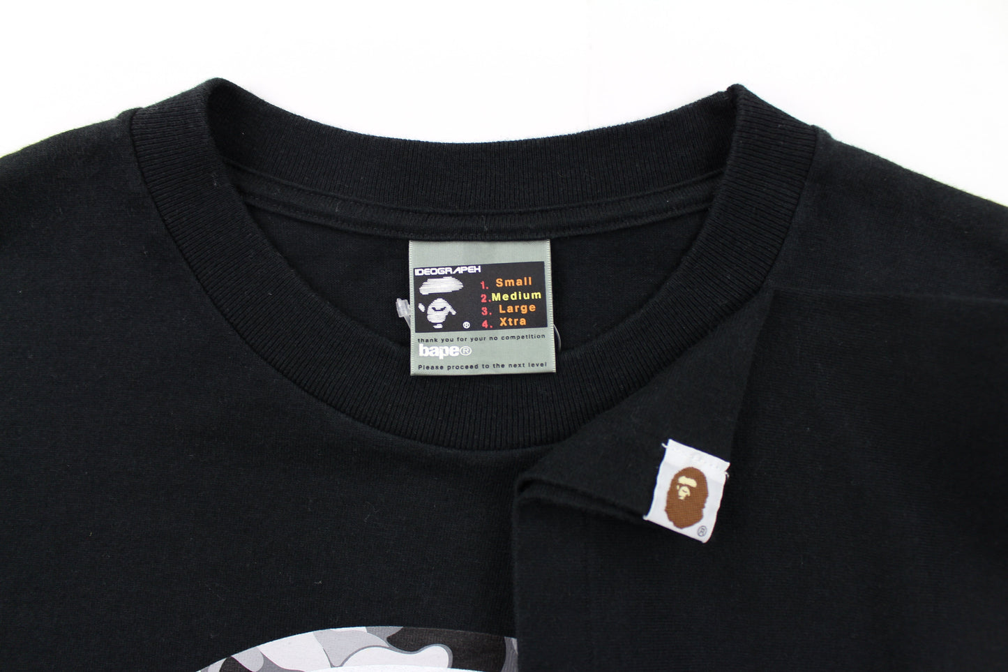 Bape Grey Camo Busy Works Tee Black - SaruGeneral