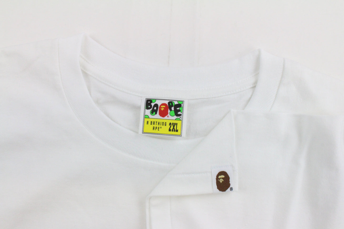 Bape Grey Camo Shark Face Milo Tee White - SaruGeneral